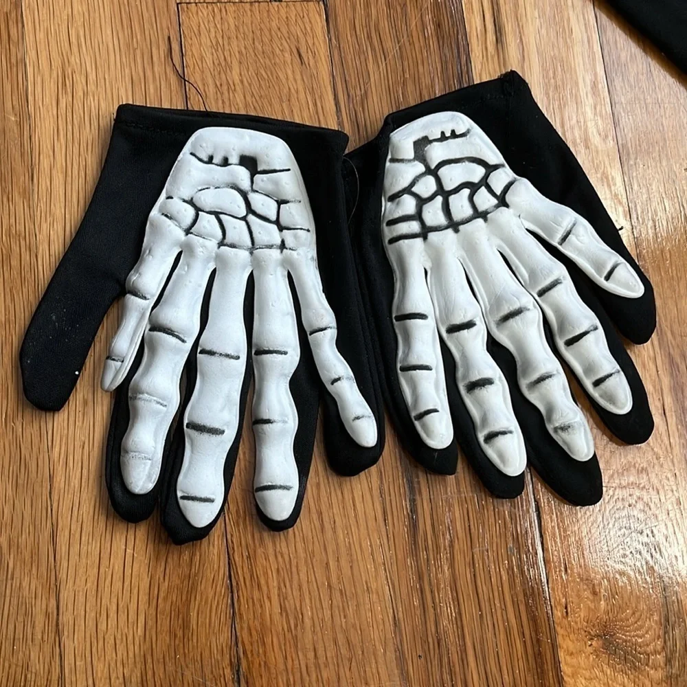 Toddler skeleton costume 3/4 T some signs of wear see pics good for Halloween. - Picture 6 of 11